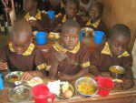 Some of the 253,000 elementary school pupils enjoying their nutritious meal on a school day in the state of Osun