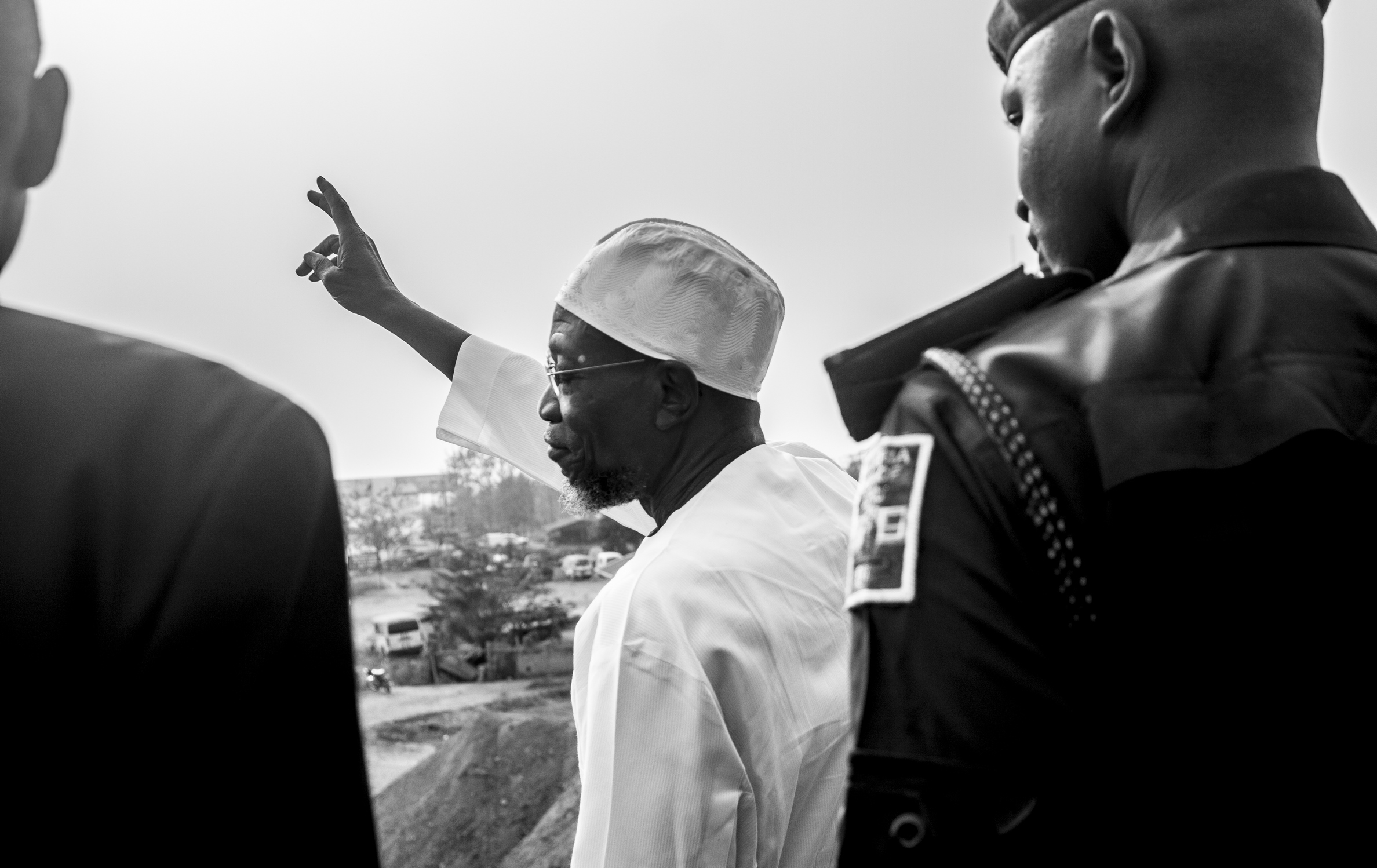 PHOTONEWS: Aregbesola Inspects Ongoing Construction Work At The Bisi Akande Trumpet Bridge In Gbongan