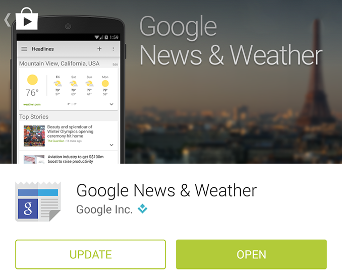 Google Doubles Down On The News Part Of Its ‘News & Weather’ App