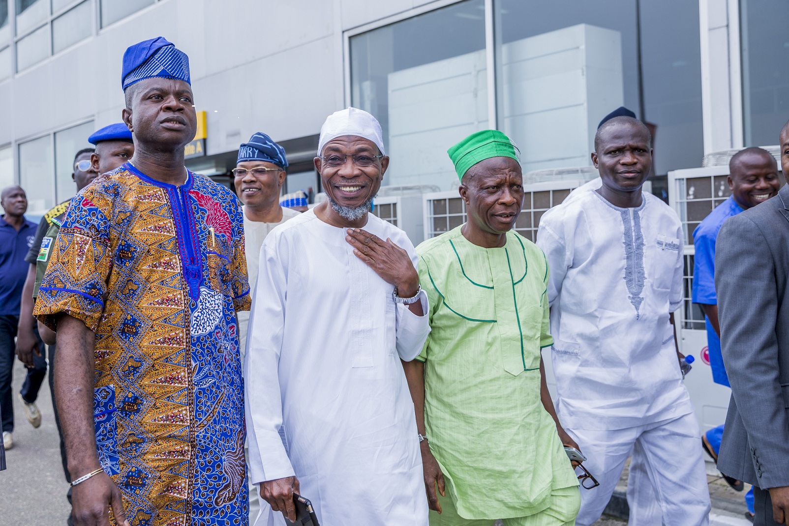 Massive Crowd Receives Aregbesola At The Airport Upon His Arrival From China(Photos)