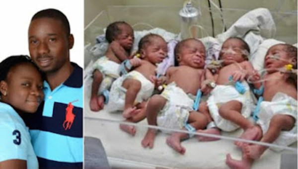 Nigerian Govt Favors Parents Of Quintuplets In Abuja