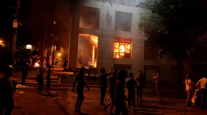 Protesters set Paraguay’s Legislative Building Ablaze