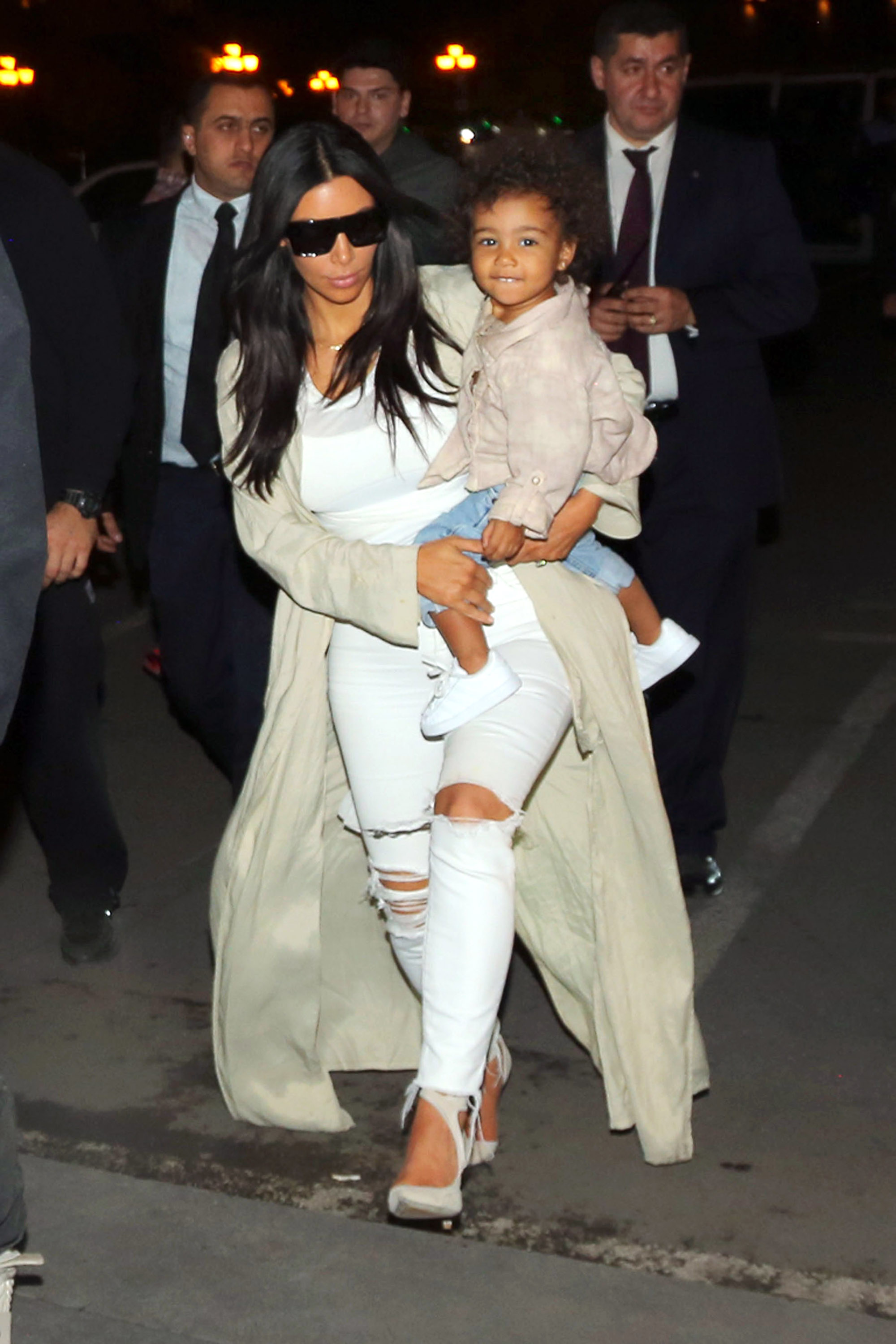 North-West Dazzles At Kourtney`s Birthday Outing