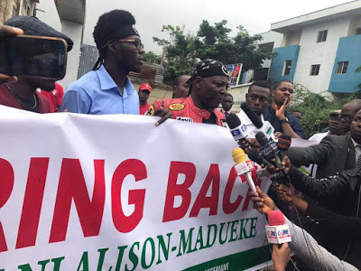 Protesters Storm EFCC Office To Demand Diezani’s Repatriation