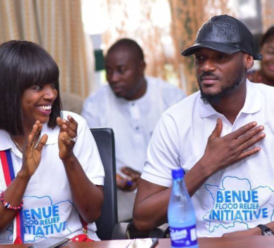 2face And Anine Idibia Gives Out Relief Material To Benue Flood Victims