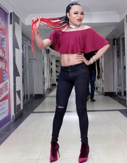 Bobrisky Rocks In Heels And Braid In New Photo