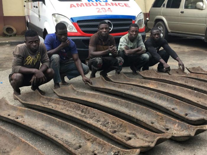 Five Men Arrested For Rail Vandalisation In Lagos