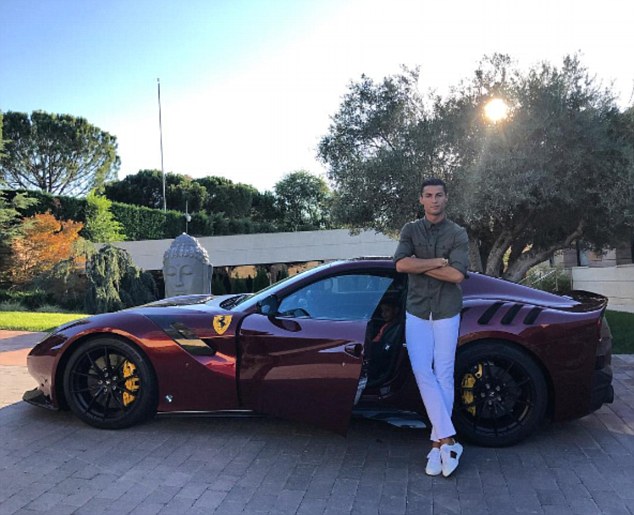 Christiaino Ronald Flaunts His Brand New Ferrari F12 Wipe