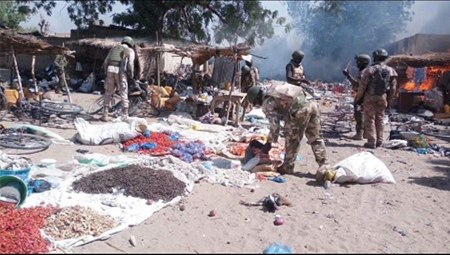 Troops Destroy Boko Haram Market in Borno