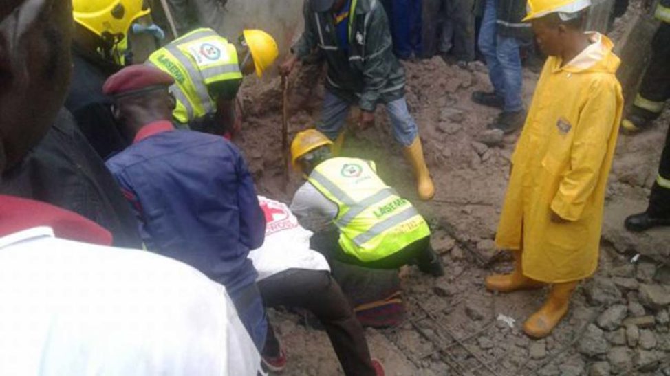 Four Story Building Collapses In Lagos
