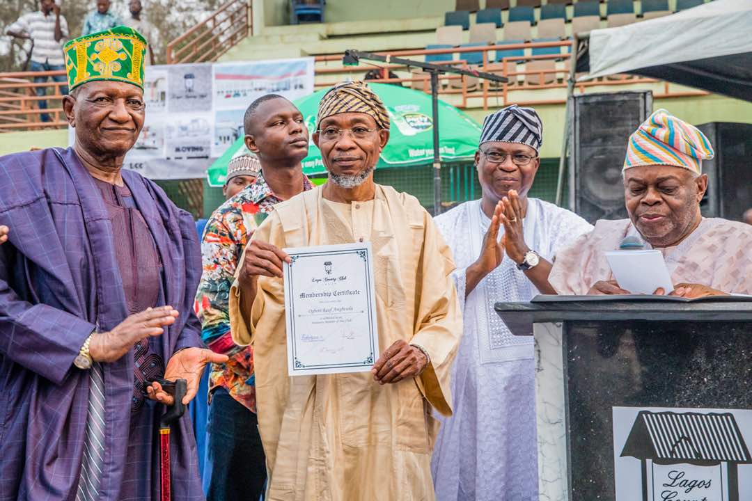 PHOTONEWS: Aregbesola Honoured As Life Member Of Lagos Country Club
