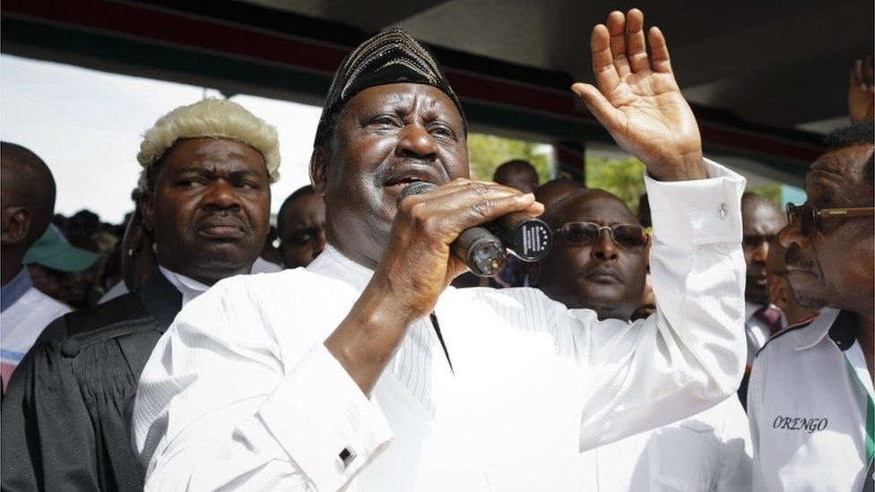 Raila Odinga Swears Himself In As Kenyan President