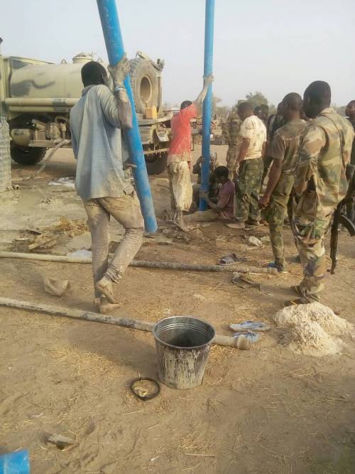 Nigerian Army Consolidates Success In Sambisa Forest, Builds Borehole For Troops
