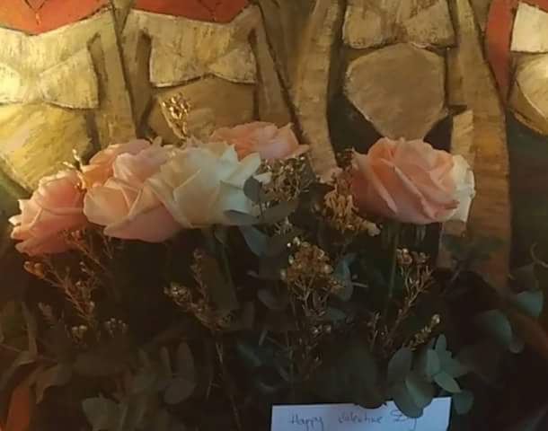 Valentine Stories: Bukola Saraki Gives His Wife Roses