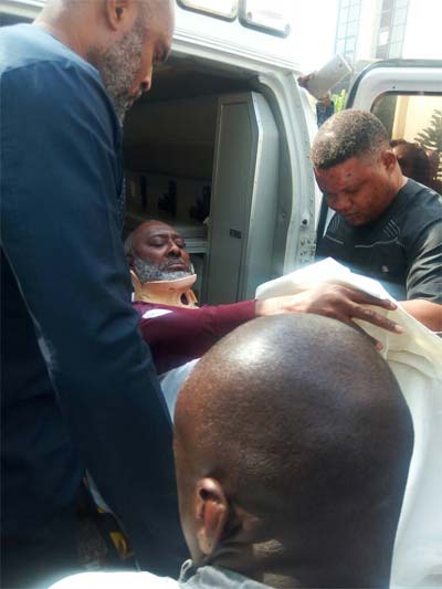 BREAKING: Olisa Metuh Arrives Court On A Stretcher