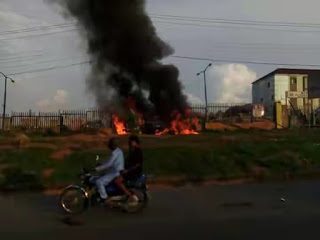 Breaking: Mob Raze Car As Driver Kills Pupil In Osun