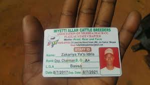 Deputy Chairman of Miyetti Allah ID Card Found At Crime Scene