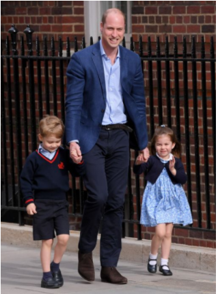 Prince William Takes Children To Meet Their New Brother