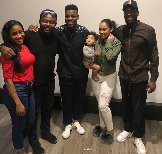 PHOTOS: DBanj, Wife, Son Steps Out To Private Screening Of John Boyega’s Movie