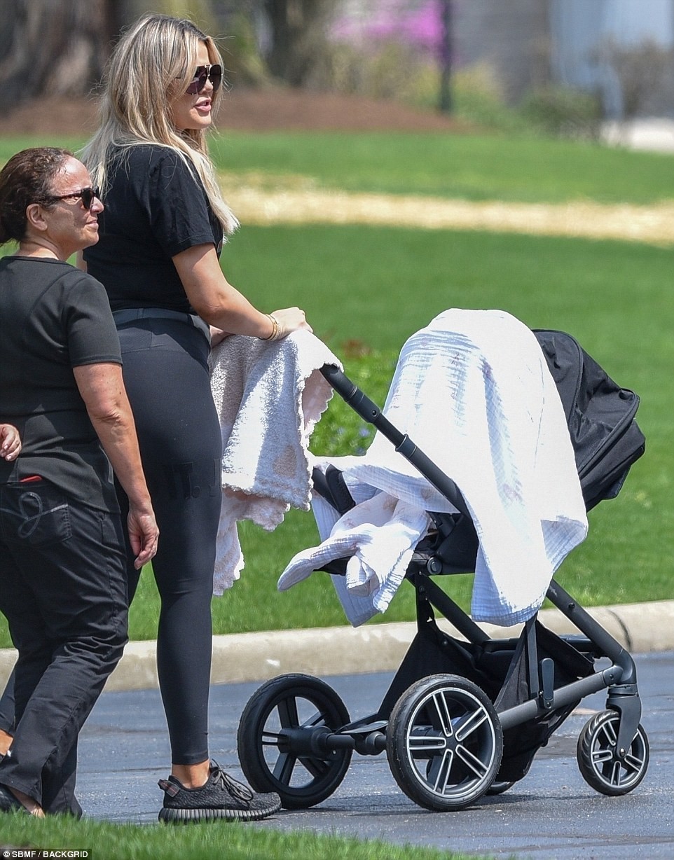 Khloe Kardashian Spotted Taking A Walk With Daughter