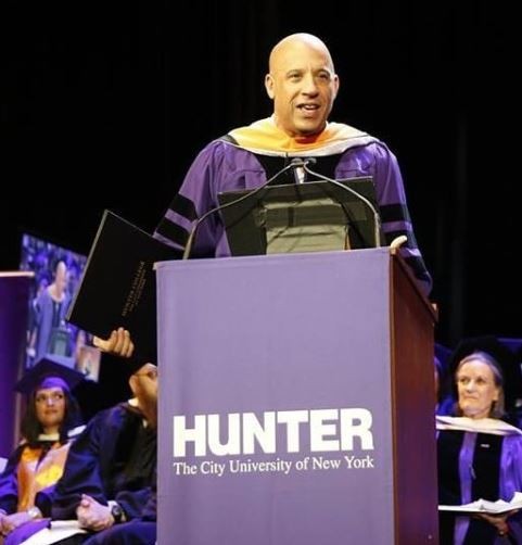 Vin Diesel Receives Honorary Doctorate Degree From Hunter College In New York