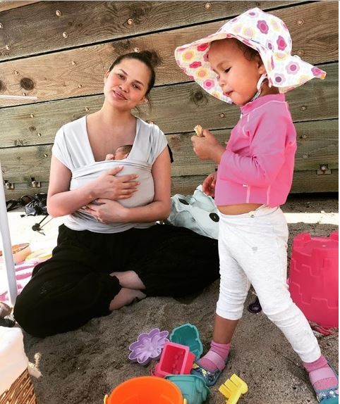 Photo: Chrissy Teigen Shares Picture Of Her Newborn Son Miles And Daughter Luna