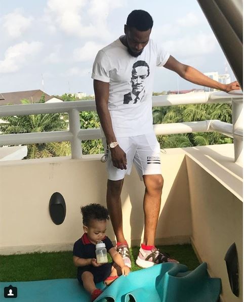 Pictures: Dbanj Spends Time With His Cute Son Daniel
