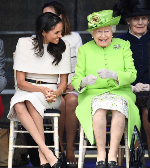 Pictures: Meghan Markle Arrives Cheshire With Queen Elizabeth