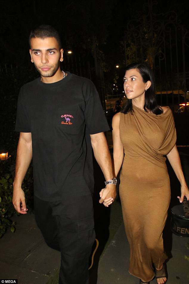 PHOTOS: Younes Bendjima And Kourtney Kardashian Step Out Together In Rome