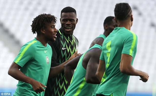 PHOTOS: Super Eagles Pictured Training Ahead Of Match With Iceland