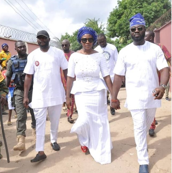 Photos From Mercy Johnson Okjie’s Mother’s Burial