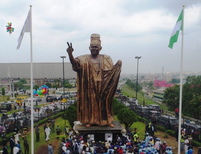Lagos State Unveils 37-Feet Abiola Statue