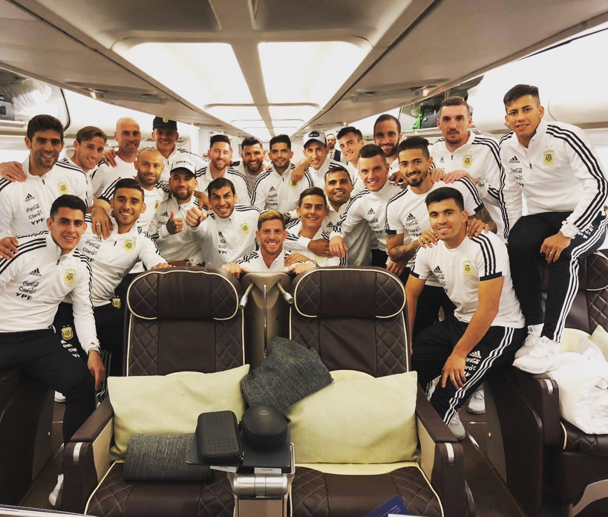 Argentina Land In Barcelona For Final World Cup Preparation