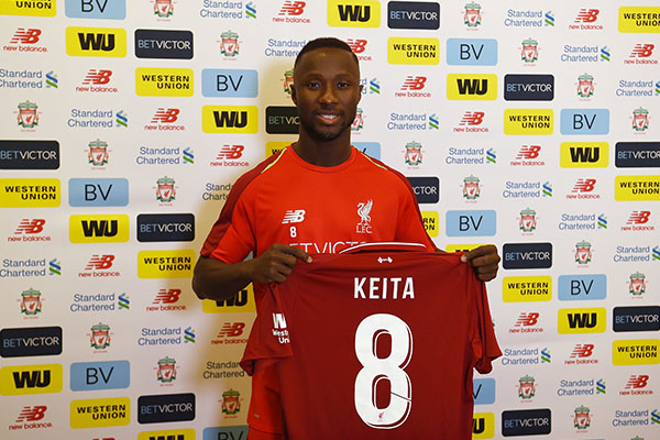 Liverpool Unveil Guinea Star Keita, Hand Him No.8 Jersey