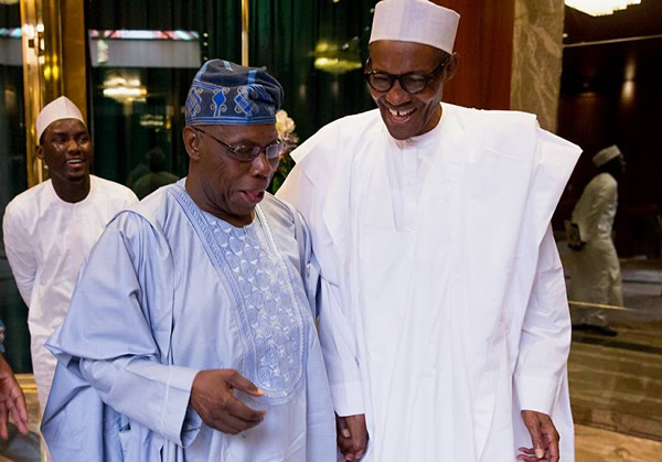 Obasanjo Bows, Visits Buhari For Closed Door Meeting