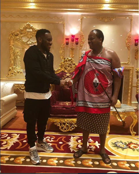 Jay-Jay Okocha Meets With King Of eSwantini, Mswati III