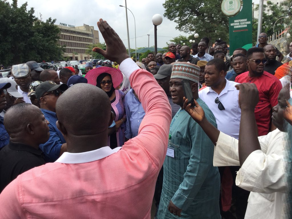 Alleged Brutality On Fayose: PDP Bigwigs Protest At National Assembly