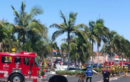 Five Dead As Plane Crashes Into A Parking Lot