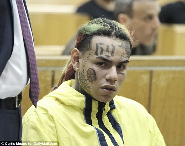 Rapper Tekashi 6ix9ine Faces Up To 3-Years In Prison