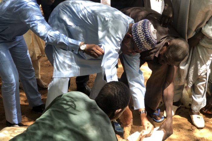 Buhari Treks 800 Metres Back Home After Performing Eid el-Kabir Prayer In Daura,
