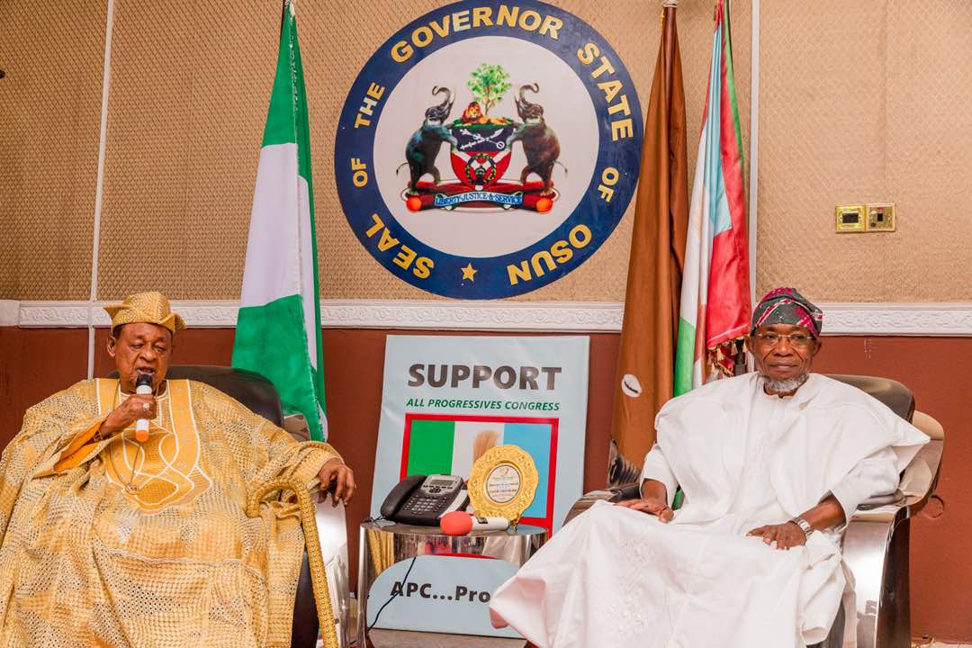 Alaafin Of Oyo Pays Courtesy Visit To Governor Of The State Of Osun, Ogbeni Rauf Aregbesola