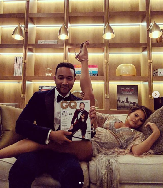 Chrissy Teigen Shows Her Playful Side As She Takes Shocking Picture With Husband John Legend