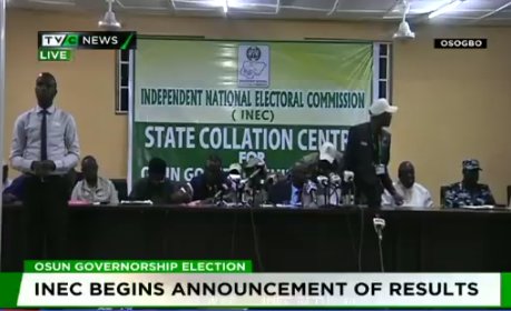 {LIVE UPDATES} #OsunDecides: INEC Begins Announcement Of Results