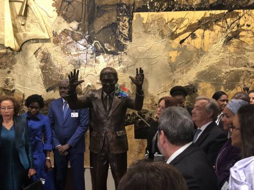 Mandela Statue Unveiled At United Nations Headquarters In New York