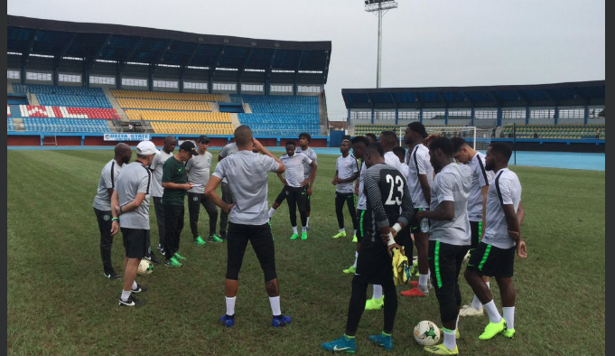 AFCON Qualifier: Eagles Train Behind Closed Doors