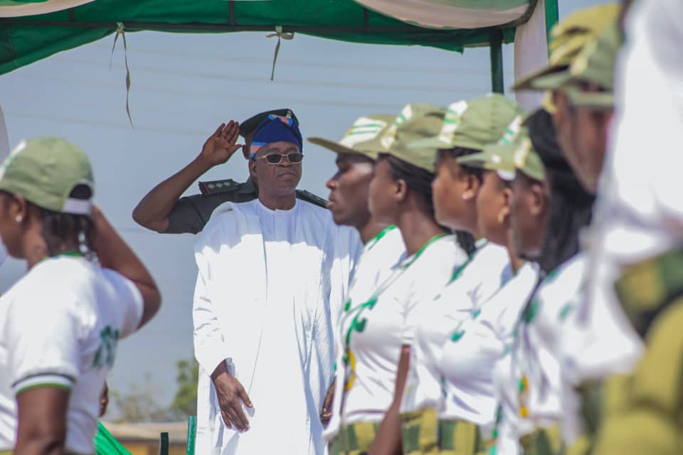 PHOTONEWS: Oyetola Attends NYSC Orientation Passing Out Ceremony