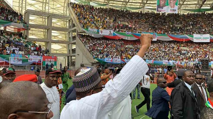 Buhari promises victory over insurgency if re-elected at South-South rally