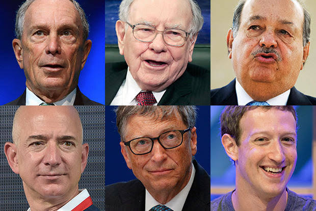 World’s Richest Men Are Growing $2.8billion Richer Daily