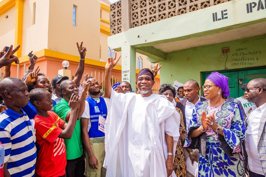 PHOTONEWS: Governor Oyetola, Ogbeni Aregbesola Cast Votes