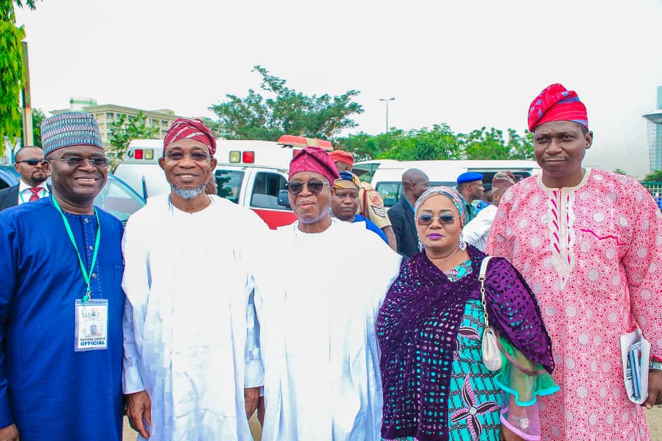 PHOTONEWS: Oyetola, Aregbesola Attend Buhari’s Second Term Inauguration